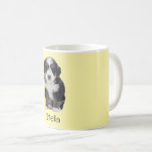 Aangepaste Hond Foto Mok – Pastel Geel met Pet Naa (Voorkant rechts)