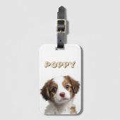 Aangepaste Hond Foto & Naam Bagagelabel (Voorkant (verticaal))
