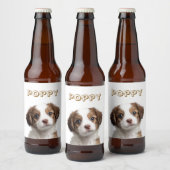 Aangepaste Hond Foto & Naam Beer Label Bier Etiket (Flessen)