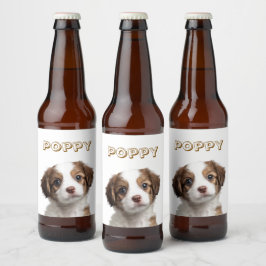 Aangepaste Hond Foto & Naam Beer Label Bier Etiket