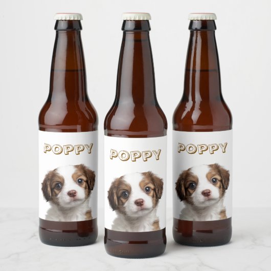 Aangepaste Hond Foto & Naam Beer Label Bier Etiket (Flessen)