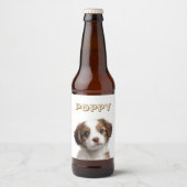 Aangepaste Hond Foto & Naam Beer Label Bier Etiket (Voorkant)