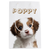 Aangepaste Hond Foto & Naam Gift Bag Medium Cadeauzakje (Voorkant)