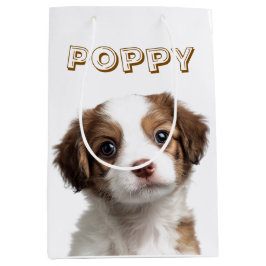 Aangepaste Hond Foto & Naam Gift Bag Medium Cadeauzakje