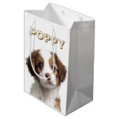 Aangepaste Hond Foto & Naam Gift Bag Medium Cadeauzakje (Achterkant Gekanteld)