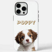 Aangepaste Hond Foto & Naam iPhone Case (Achterkant)