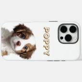 Aangepaste Hond Foto & Naam iPhone Case (Achterkant (horizontaal))