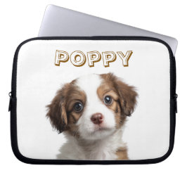 Aangepaste Hond Foto & Naam Laptop Mouw Laptop Sleeve