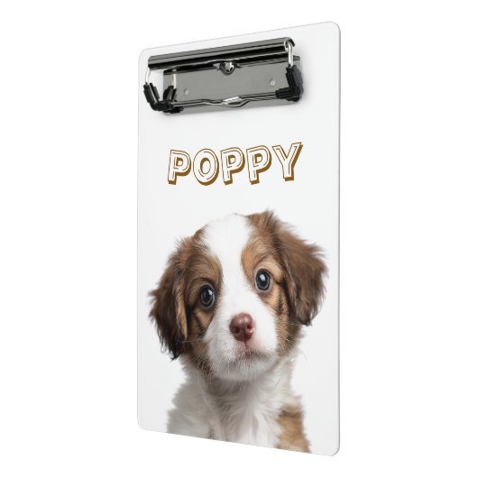 Aangepaste Hond Foto & Naam - Mini Klembord (Angled2)