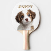 Aangepaste Hond Foto & Naam Ping Pong Paddle Tafeltennisbatje (Voorkant)