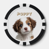 Aangepaste Hond Foto & Naam Poker Chips (Voorkant)