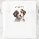 Aangepaste Hond Foto & Naam Sticker (Tas)