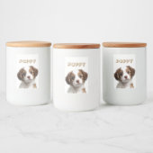 Aangepaste Hond Foto & Naam Voedsel Container Labe Voedselcontainer Etiket (Flessen)
