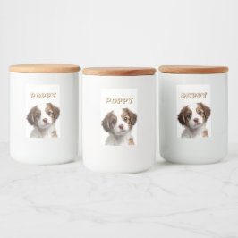 Aangepaste Hond Foto & Naam Voedsel Container Labe Voedselcontainer Etiket