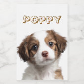 Aangepaste Hond Foto & Naam Voedsel Container Labe Voedselcontainer Etiket (Enkel label)