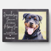 Aangepaste hond Foto Pet Loss Herdenking Pet Memor Fotoplaat (voorkant)