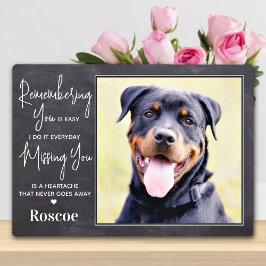 Aangepaste hond Foto Pet Loss Herdenking Pet Memor Fotoplaat