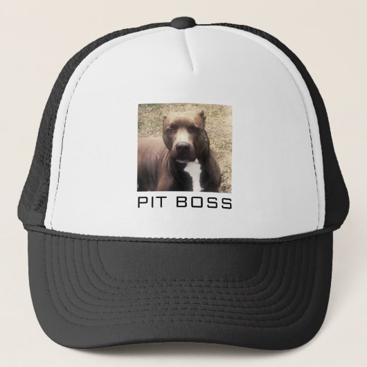 Aangepaste hond foto Pitbull Trucker Hat Trucker Pet (Voorkant)