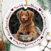 Aangepaste hond Foto Red Pet Memorial Keramisch Ornament