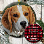 Aangepaste hond Foto Red Pset Loss Pet Memorial Keramisch Ornament