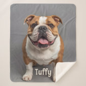 Aangepaste Hond Foto Sherpa Deken Huisdier Liefheb (Voorkant)
