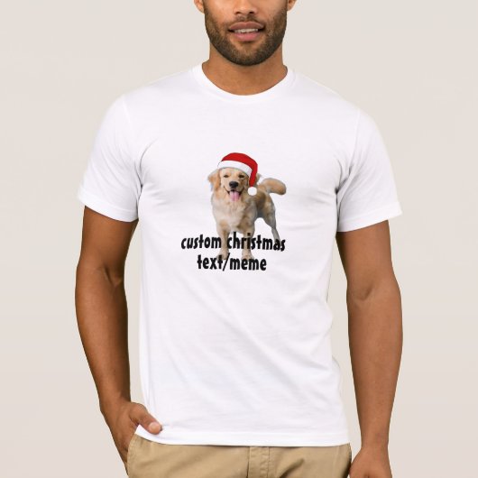 Aangepaste hond Foto T-shirt Kerstcadeau (Voorkant)