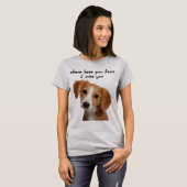 Aangepaste hond, foto T-Shirt, Pet Drawing T-shirt (Voorkant volledig)
