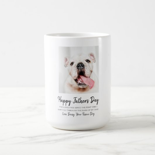 Aangepaste Hond Foto Vaderdag Mok (Midden)