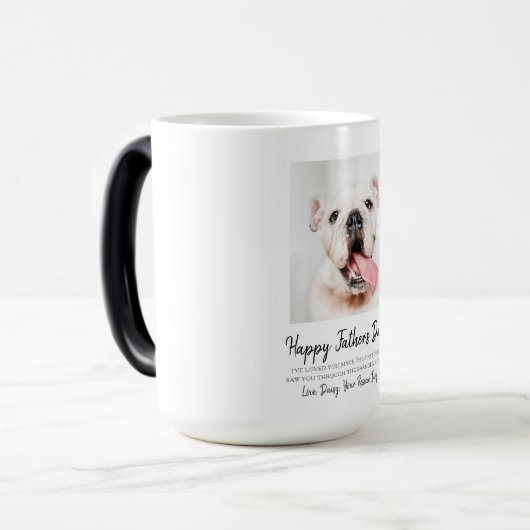 Aangepaste Hond Foto Vaderdag Mok (Voorkant links)