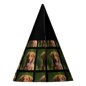 Aangepaste hond Foto van derde verjaardagspartij P Feesthoedjes (Achterkant)