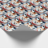 Aangepaste hond foto verjaardagsfeestje cadeaupapier (Hoek)