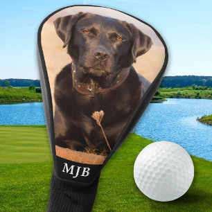 Aangepaste Hond Foto Zwarte Labrador Gepersonalise Golfheadcover