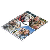 Aangepaste Hond Fotocollage Huisdier Notitieboek (Linkerzijde)