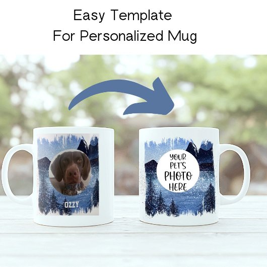 Aangepaste hond-fotogebergte koffiemok