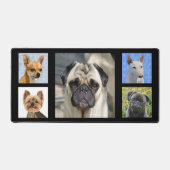 Aangepaste hond foto's op zwart bureaumat (Voorkant)