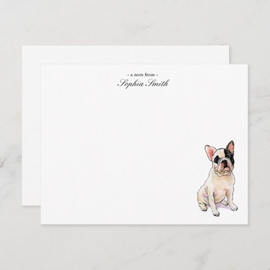 Aangepaste hond Franse Bull Hartelijk dank Bedankkaart (Voorkant / Achterkant)