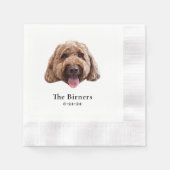 Aangepaste hond gepersonaliseerde Cheers servetten (Voorkant)