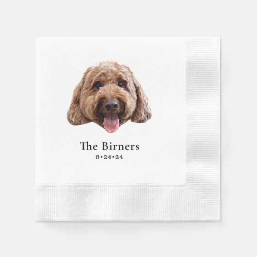 Aangepaste hond gepersonaliseerde Cheers servetten (Voorkant)
