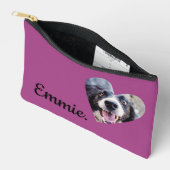 Aangepaste hond gezicht make-up tas cosmetische za (Open)