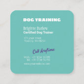 Aangepaste hond graffiti stijl achtergrond vierkante visitekaartje (Achterkant)
