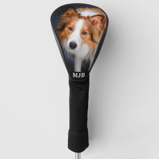 Aangepaste Hond Huisdier Foto Modern Schattige Gep Golfheadcover (Voorkant)