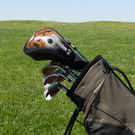 Aangepaste Hond Huisdier Foto Modern Schattige Gep Golfheadcover (Insitu)