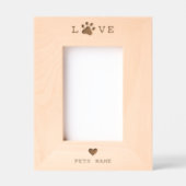 Aangepaste Hond Huisdier Love Paw Aangepaste gegra Gegraveerde Lijstjes (Voorkant)