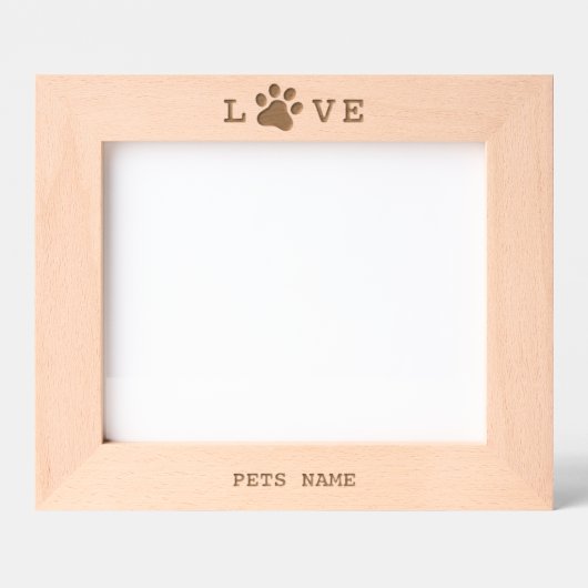 Aangepaste Hond Huisdier Love Paw Aangepaste gegra Gegraveerde Lijstjes (Voorkant)