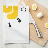 Aangepaste hond Ideogram Chinees jaar Zodiahanddoe Theedoek (Quarter Fold)