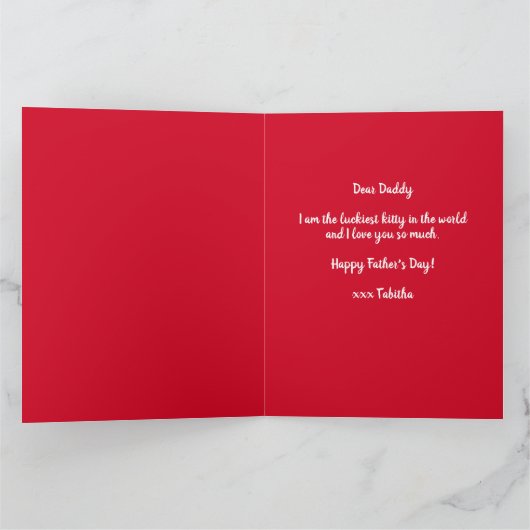 Aangepaste Hond, Kat, Huisdier Foto Vaderdag Roos  Kaart (Binnen)