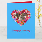 Aangepaste Hond, Kat, Huisdier Foto Vaderdag Roos  Kaart (Gele Bloem)