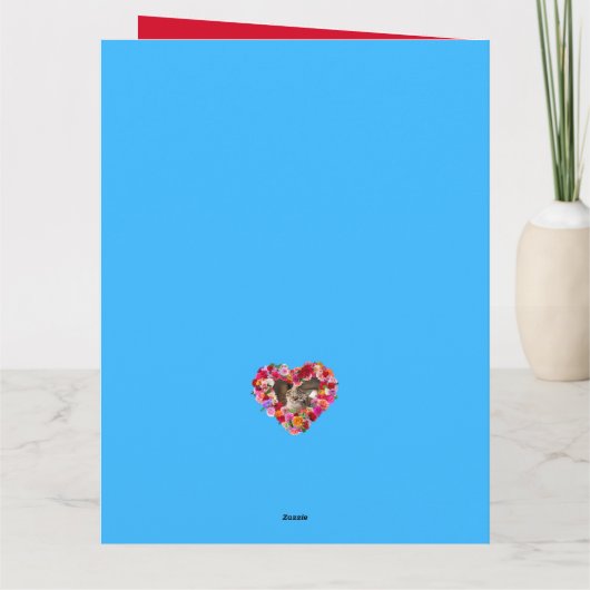 Aangepaste Hond, Kat, Huisdier Foto Vaderdag Roos  Kaart (Achterkant)