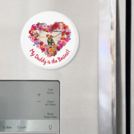 Aangepaste Hond, Kat, Huisdier Foto Vaderdag Roos  Magneet