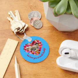 Aangepaste Hond, Kat, Huisdier Foto Vaderdag Roos  Sleutelhanger